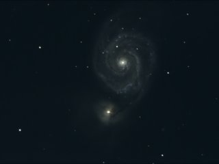 M51 - Галактика Водоворот в созвездии Гончих Псов
